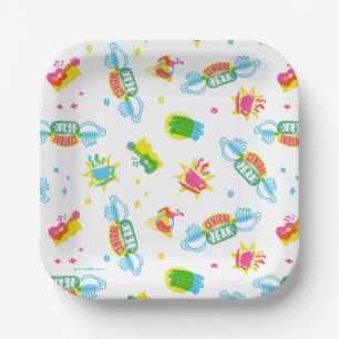 FRIENDS™   Central Perk Neon Pattern Paper Plates