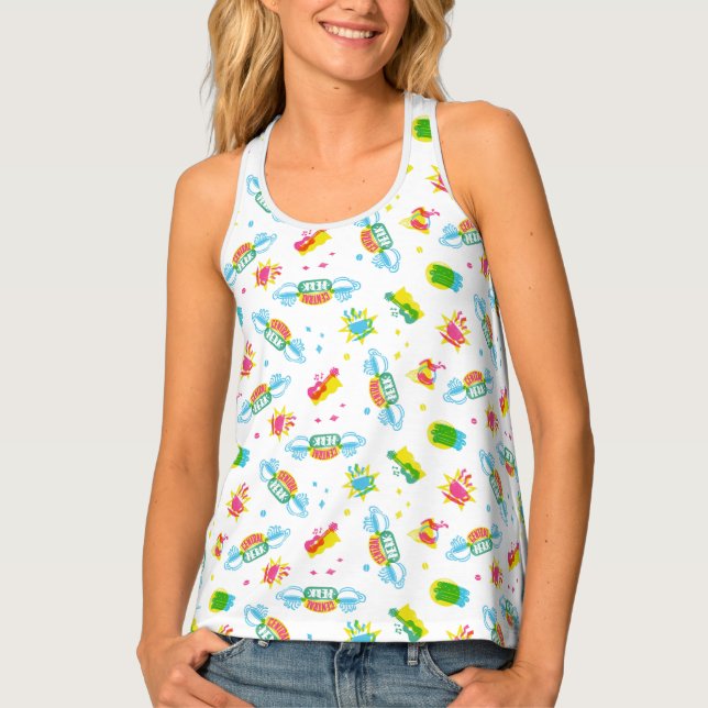 FRIENDS™ | Central Perk Neon Pattern Tank Top (Front)