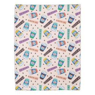 FRIENDS™ Central Perk Vibrant Coffee Pattern Duvet Cover
