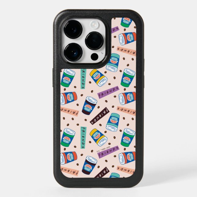 FRIENDS™ | Central Perk Vibrant Coffee Pattern Otterbox iPhone Case (Back)