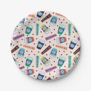 FRIENDS™   Central Perk Vibrant Coffee Pattern Paper Plates