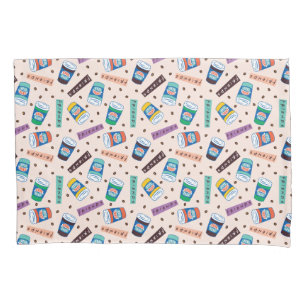 FRIENDS™ Central Perk Vibrant Coffee Pattern Pillow Case