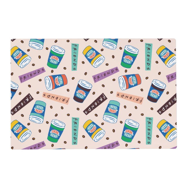 FRIENDS™ | Central Perk Vibrant Coffee Pattern Placemat (Front)