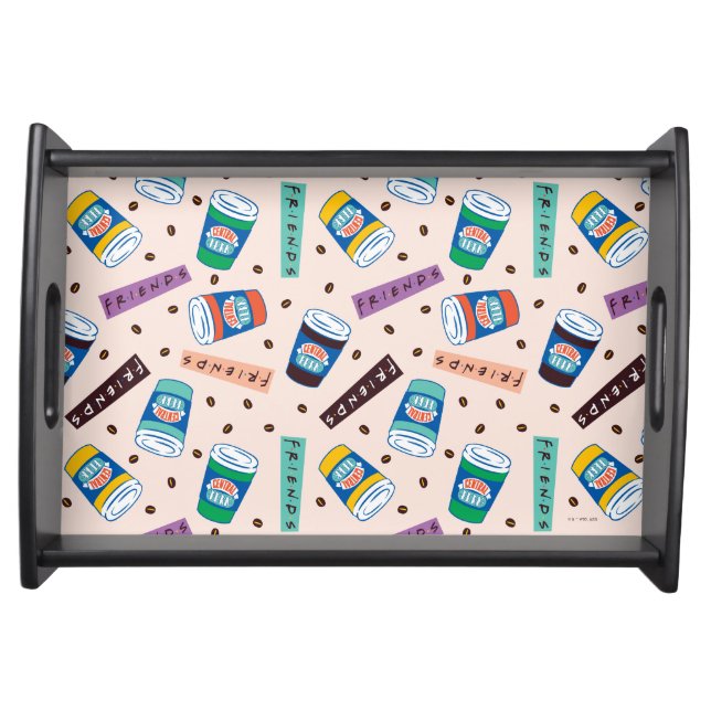 FRIENDS™ | Central Perk Vibrant Coffee Pattern Serving Tray (Front)