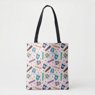 FRIENDS™ Central Perk Vibrant Coffee Pattern Tote Bag