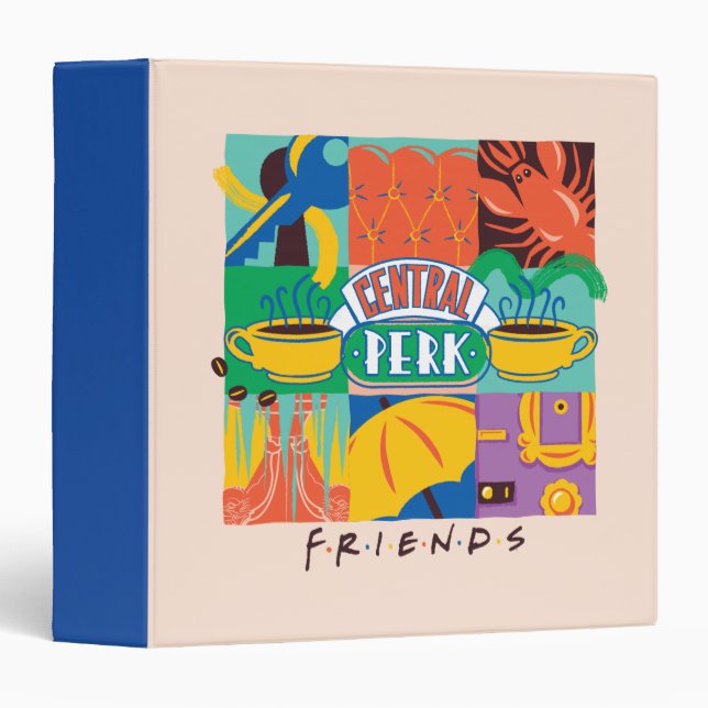 FRIENDS™ | Central Perk Vibrant Graphic 3 Ring Binder (Front/Spine)