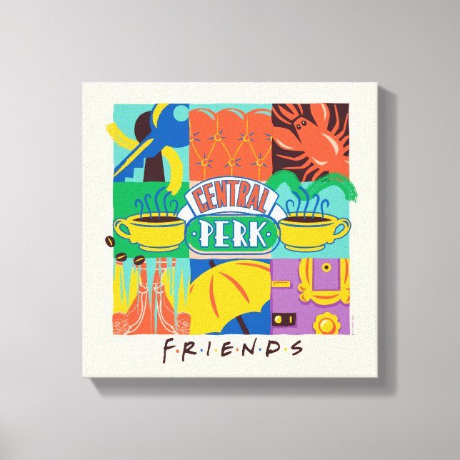 FRIENDS™ | Central Perk Vibrant Graphic Canvas Print (Front)