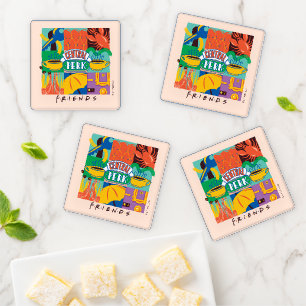 FRIENDS™ Central Perk Vibrant Graphic Coaster Set