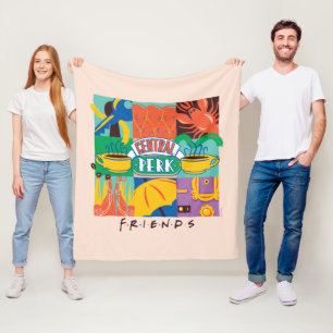FRIENDS™   Central Perk Vibrant Graphic Fleece Blanket