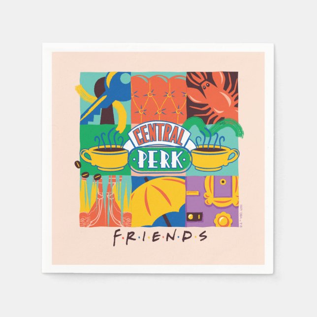 FRIENDS™ | Central Perk Vibrant Graphic Napkins (Front)