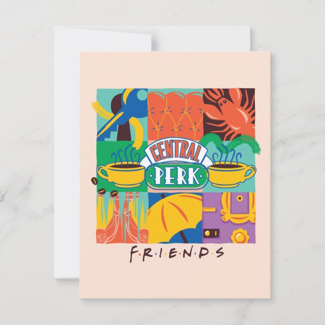 FRIENDS™ | Central Perk Vibrant Graphic Note Card (Front)