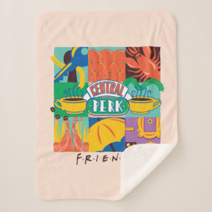 FRIENDS™ Central Perk Vibrant Graphic Sherpa Blanket