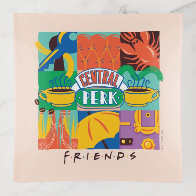 FRIENDS™ | Central Perk Vibrant Graphic Trinket Tray (Front)