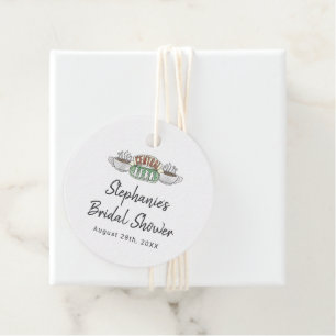 FRIENDS™ Central Perk Watercolor Bridal Shower Favor Tags