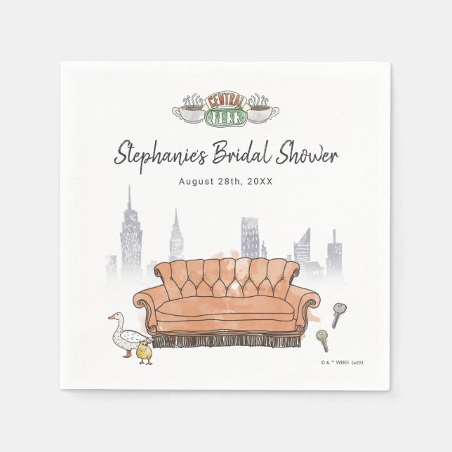 FRIENDS™ | Central Perk Watercolor Bridal Shower Napkins (Front)