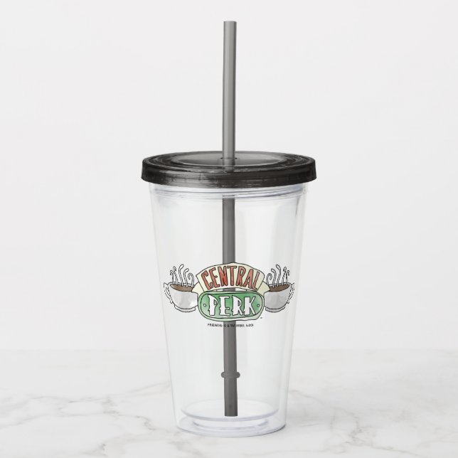 FRIENDS™ | Central Perk Watercolor Logo Acrylic Tumbler (Front)