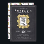 FRIENDS™ | Chalkboard 40th Birthday Invitation<br><div class="desc">Celebrate your 40th birthday with this FRIENDS™-themed invitation,  inspired by the iconic TV show. Personalize it with your party details to create a memorable invite that will delight fans of the series. Ideal for adding a touch of 90s nostalgia to your milestone celebration.</div>