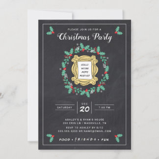FRIENDS™ | Chalkboard Christmas Party Invitation