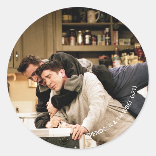 FRIENDS  Chandler Stopping Ross Classic Round Sticker