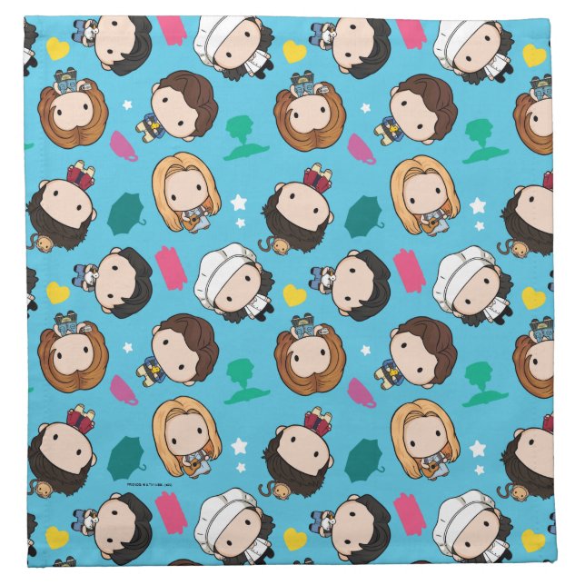 FRIENDS™ | Character Chibi Pattern Cloth Napkin (Front)