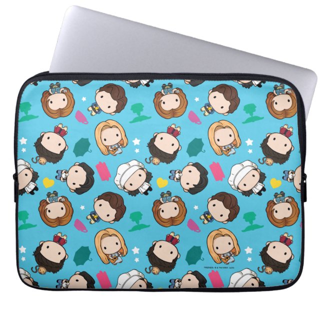 FRIENDS™ | Character Chibi Pattern Laptop Sleeve (Front)