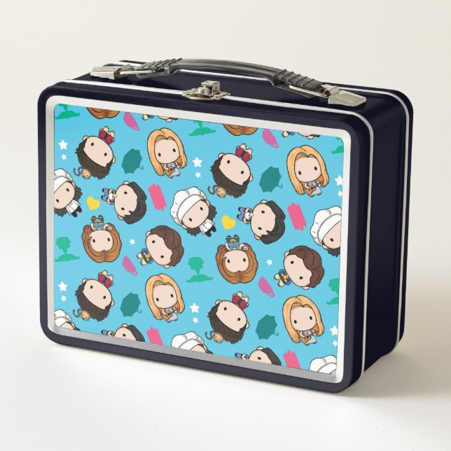 FRIENDS™ | Character Chibi Pattern Metal Lunch Box (Front)