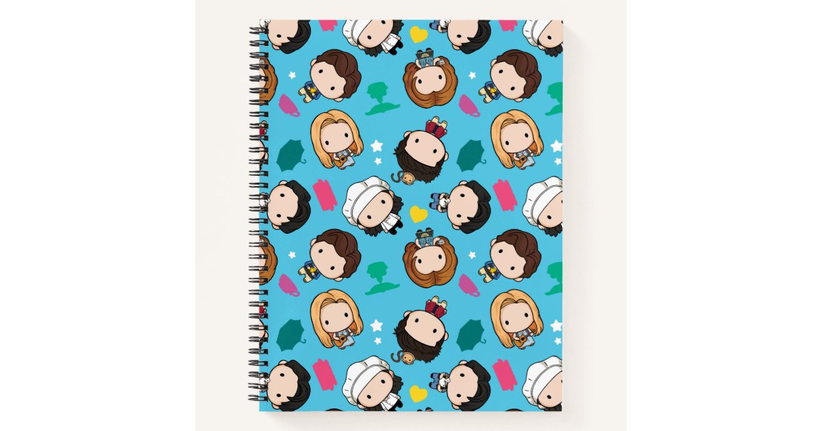 Notebook Chibi FRIENDS™ | Character Chibi Pattern Notebook | Zazzle