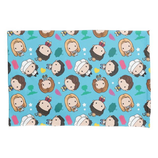 FRIENDS™ | Character Chibi Pattern Pillow Case (Front)