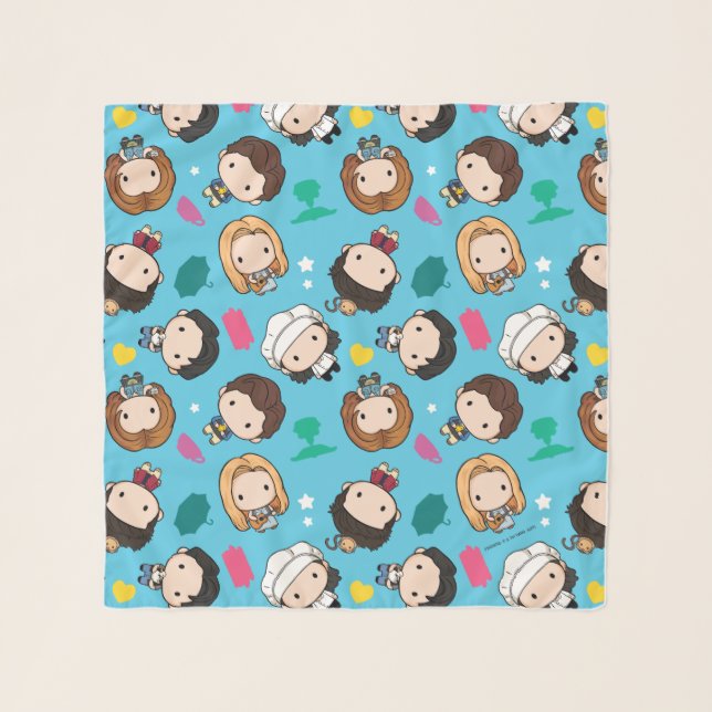 FRIENDS™ | Character Chibi Pattern Scarf (Front)