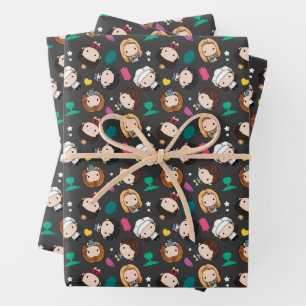 FRIENDS™ Character Chibi Pattern Wrapping Paper Sheets