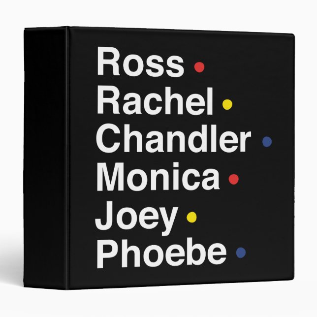 FRIENDS™ | Character Names 3 Ring Binder (Front/Spine)