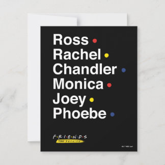 FRIENDS™ | Character Names Note Card