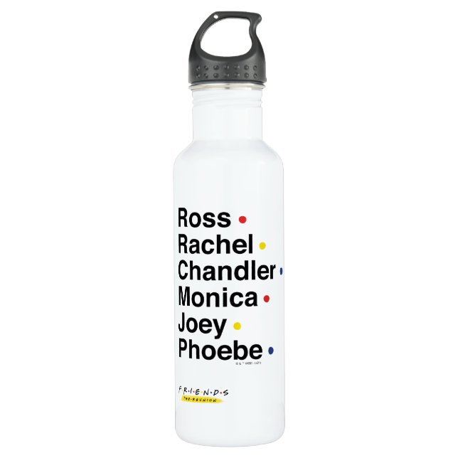 FRIENDS™ | Character Names Stainless Steel Water Bottle (Front)