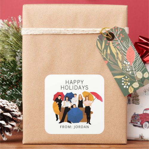 FRIENDS Character Silhouette  Christmas Gift Tag