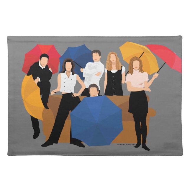 FRIENDS™ Character Silhouette Cloth Placemat (Front)