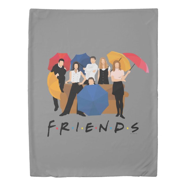 FRIENDS™ Character Silhouette Duvet Cover (Front)