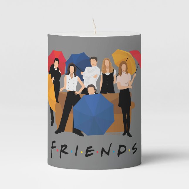 FRIENDS™ Character Silhouette Pillar Candle (Front)