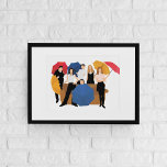 Friends™ Character Silhouette Poster at Zazzle