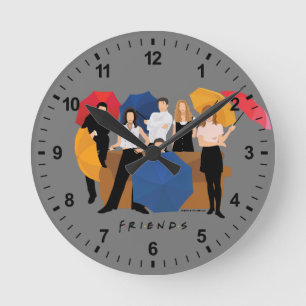 FRIENDS™ Character Silhouette Round Clock