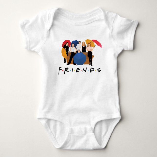 FRIENDS™ Character Silhouette T-Shirt Baby Bodysuit (Front)