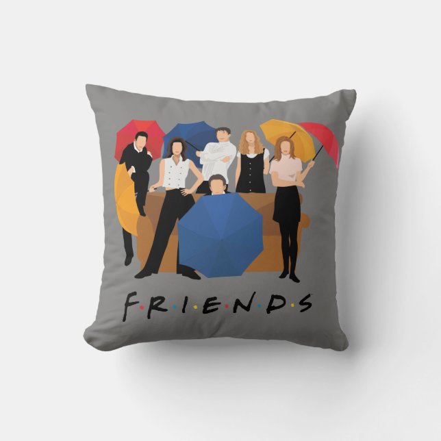 FRIENDS™ Character Silhouette Throw Pillow (Front)