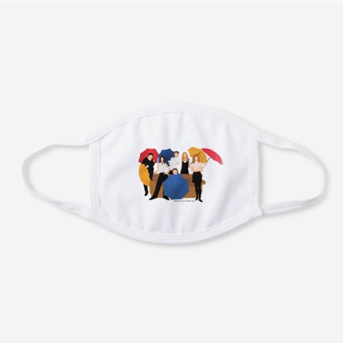 FRIENDS Character Silhouette White Cotton Face Mask