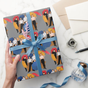 FRIENDS™ Character Silhouette Wrapping Paper