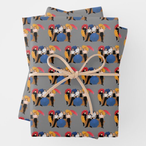 FRIENDS Character Silhouette Wrapping Paper Sheets