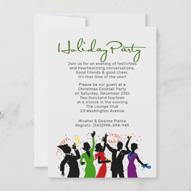 Friends & Cheers Holiday Party Invitation (Front)