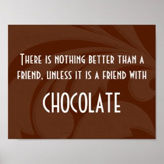 Friends & Chocolate Poster