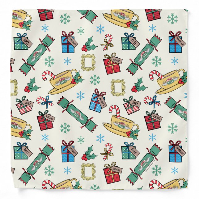 FRIENDS™ | Christmas Icon Pattern Bandana (Front)