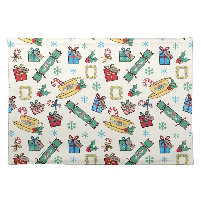 FRIENDS™ | Christmas Icon Pattern Cloth Placemat (Front)
