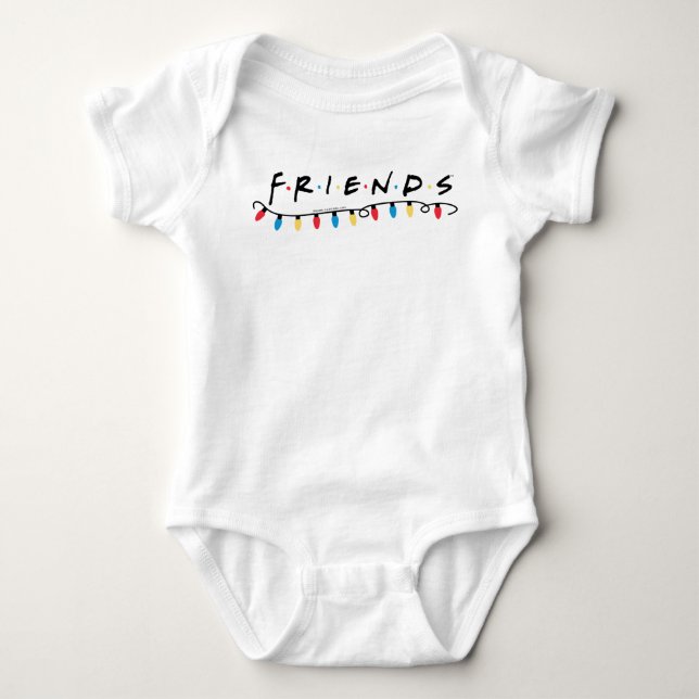 FRIENDS™ | Christmas Lights Logo Baby Bodysuit (Front)