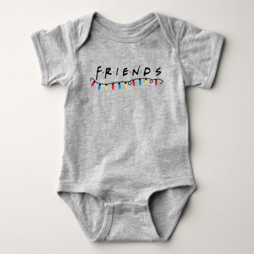 FRIENDS  Christmas Lights Logo Baby Bodysuit